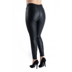 Pantaloni Dama Imitatie Piele Negri Bella 
